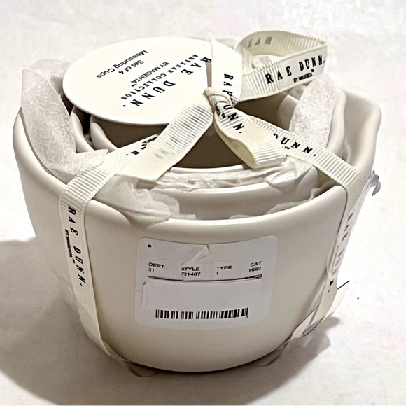Rae Dunn Matte White Ceramic Measuring Cups - Picture 2 of 12